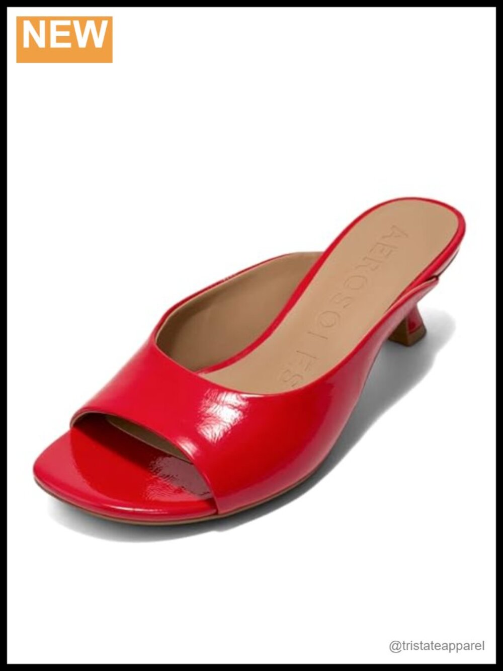 Kitten Heel Slide Sandals with OrthoLite Foam Insole